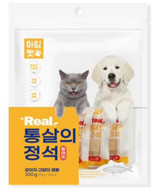 아임펫 통살의 정석 200g 20gX10개입 순살100프로 참치 연어 황태 순닭가슴살, 상세페이지 참조, 1개 - 쿠팡