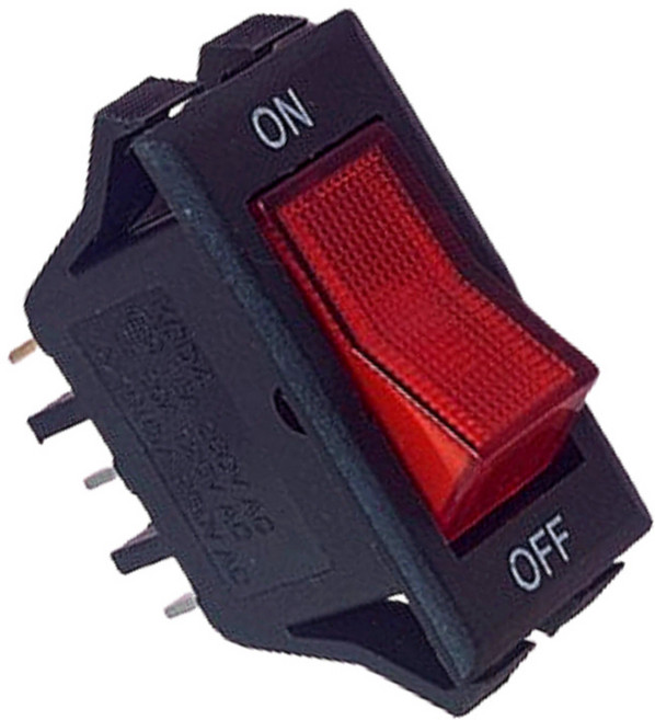 똑딱이스위치 2단 사각 전원 스위치 온오프 로커 램프, 토글스위치 02332GA, 1개