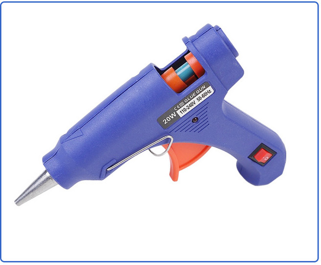 핫글루건 20W DIY 만들기 도구 나무 블록 종이 회로 기판 액세서리를 붙이는 데 사용됩니다., 02 Grey, 01 20W, 1개