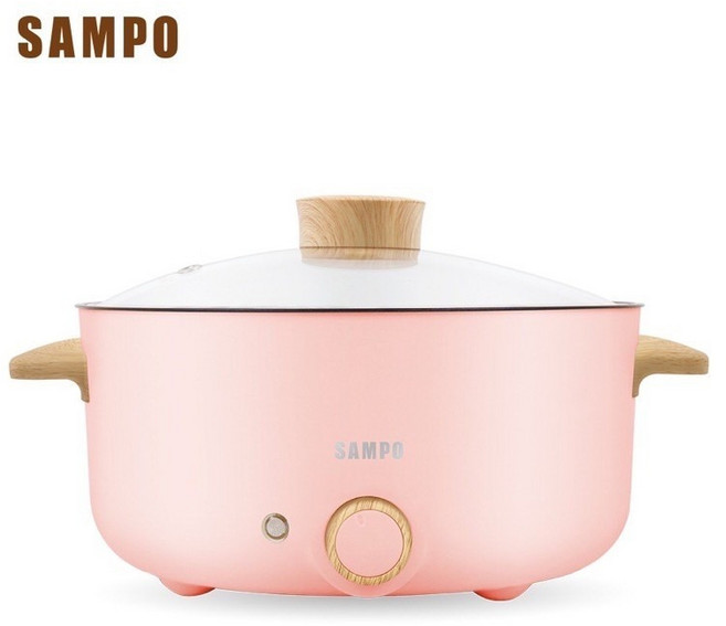 SAMPO 聲寶 3L 日式多功能料理鍋 TQ-B19301CL, 粉紅色 (含鍋蓋), 1個