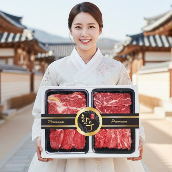 횡성한우 구이용 선물용 등심 채끝 안심 특수부위 소고기 모둠 세트 명절 선물 세트, 1개