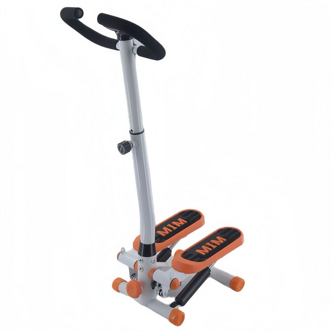 가정용 미니 스텝퍼 다리 살 빼기 조깅 다기능 피트니스 장비 + 타이머 포함, 암레스트가 있는 MINI 오렌지