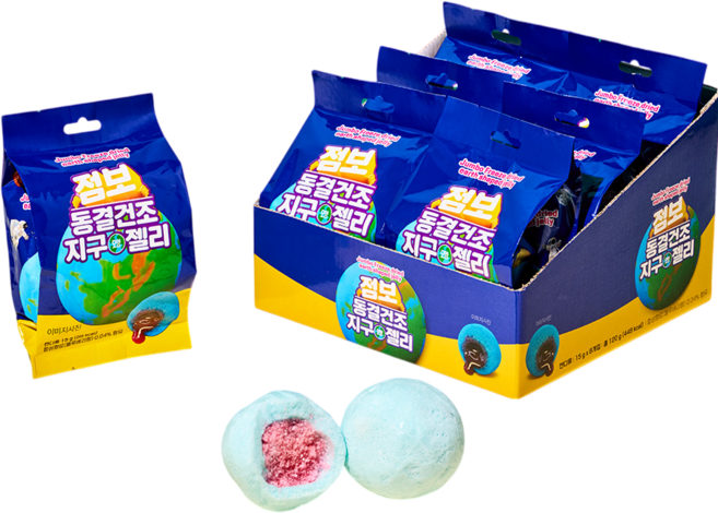 피치코리아 점보 동결건조 지구 모양 젤리, 15g, 8개