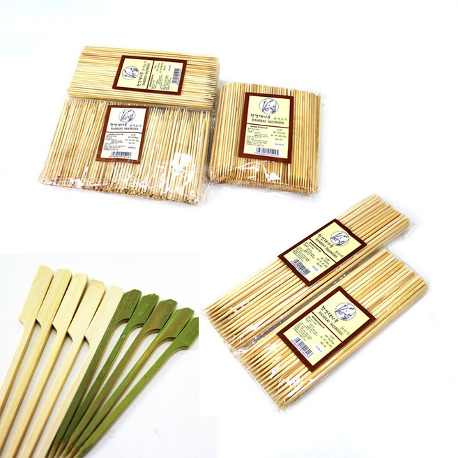 대나무꽂이 오뎅 산적 어묵 닭 핫바 꼬지 꼬치 꽂이, 손잡이꽂이(18cm)[100P]