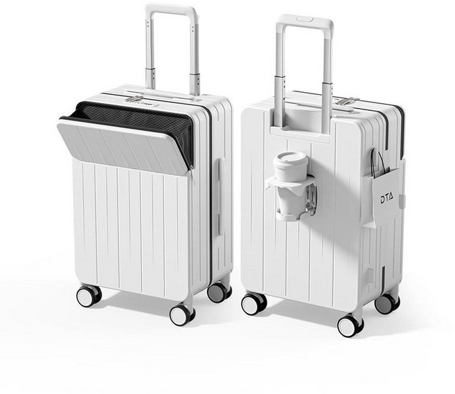DTA Nova Top Opening PC 하드 쉘 슈트케이스 전면 포켓이 있는 50.8cm(20인치) 국제 기내용 수하물 TSA 잠금 360개의 스피너 휠 경량 - 비즈니스에