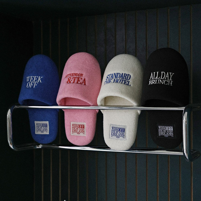 오셀픽 스위트 호텔 테리 룸 슬리퍼 층간소음 실내화 거실화, 1개, 핑크