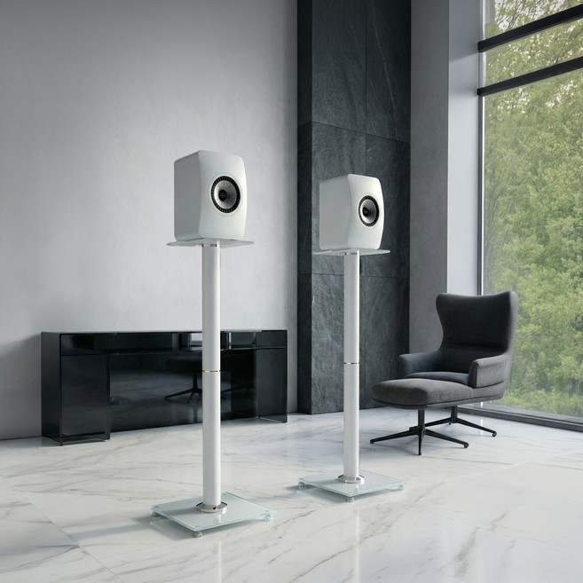 캔스톤 프리미엄 북쉘프 스피커 스탠드 거치대 SK-80U 화이트, 1세트, 내품 2개