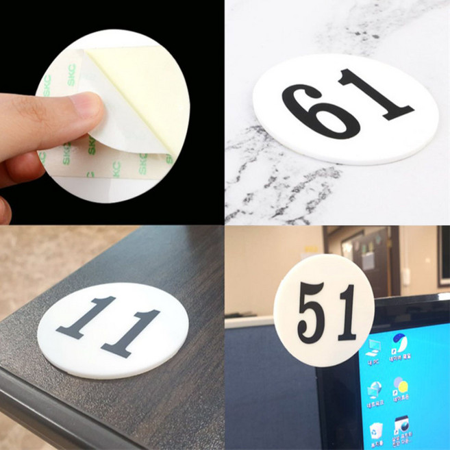 투엘 원형1~50숫자판6cm 테이블번호스티커계단층표시, 1