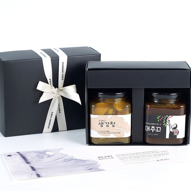 허밍테이블 대추고 2구 선물세트 명절선물 답례품, 1세트, 대추고330g + 생강청330g