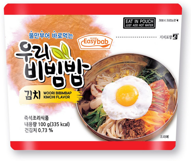 이지밥 우리비빔밥 김치, 100g, 1개