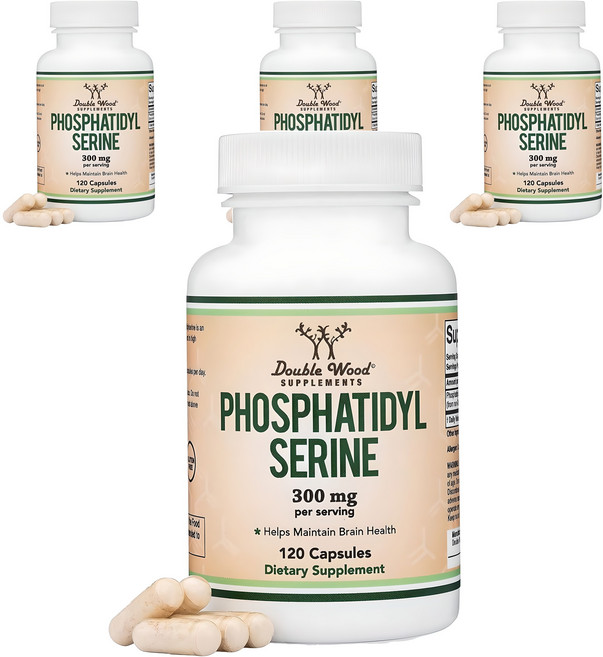 더블우드 포스파티딜세린 300mg 캡슐, 120정, 4개