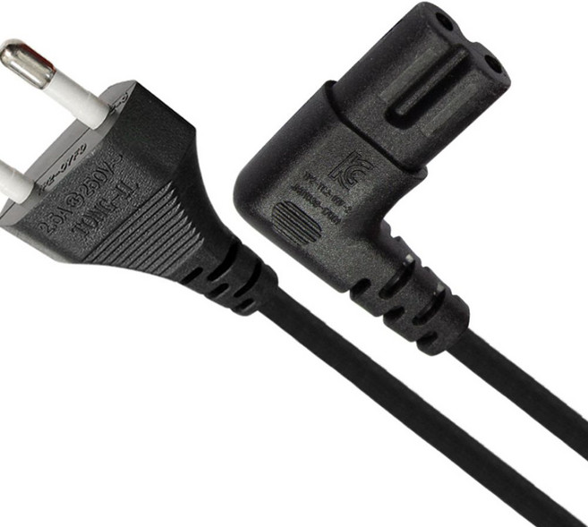 국산 8자 AC 파워케이블 ㄱ자 3M 220v 노트북 오디오 소형 가전 꺾임 전원선 플러그 전기 코드 어댑터 hii+96297Nt