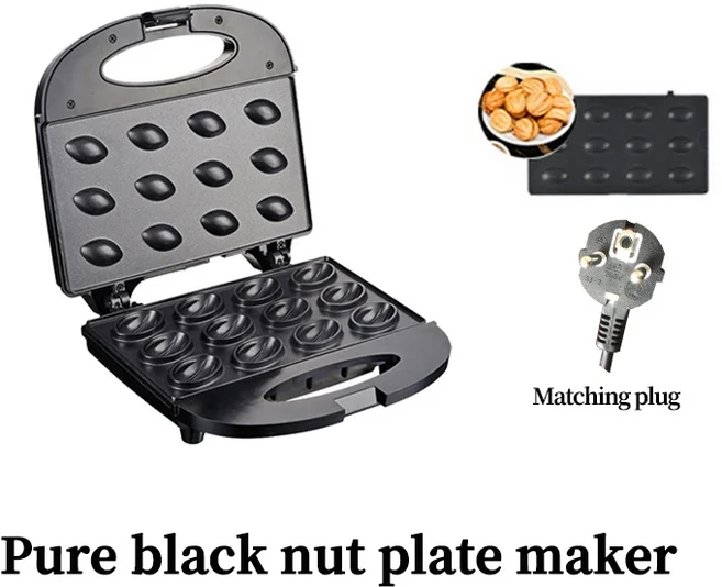 750w 와플 메이커 주방 전기 아침 식사 메이커 만화 샌드위치 메이커 홈 도넛 메이커 너트 플레이트 메이커, 02 Nut tray machine