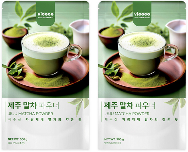 비코코 제주말차라떼파우더, 2개, 1개입, 500g