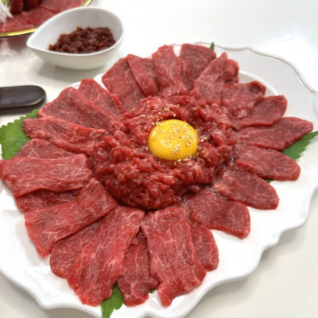 오늘 아니면 맛볼 수 없는! 한우 작업 발송 육사시미, 1세트, 1kg
