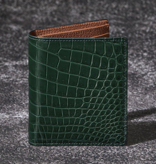 더퀴르 남자 악어가죽 중지갑 명품 남성 지갑