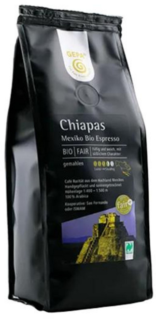 독일 게파 GEPA Chiapas ground 치아파스 멕시코 에스프레소 그라운드 분쇄커피, 1개, 250g
