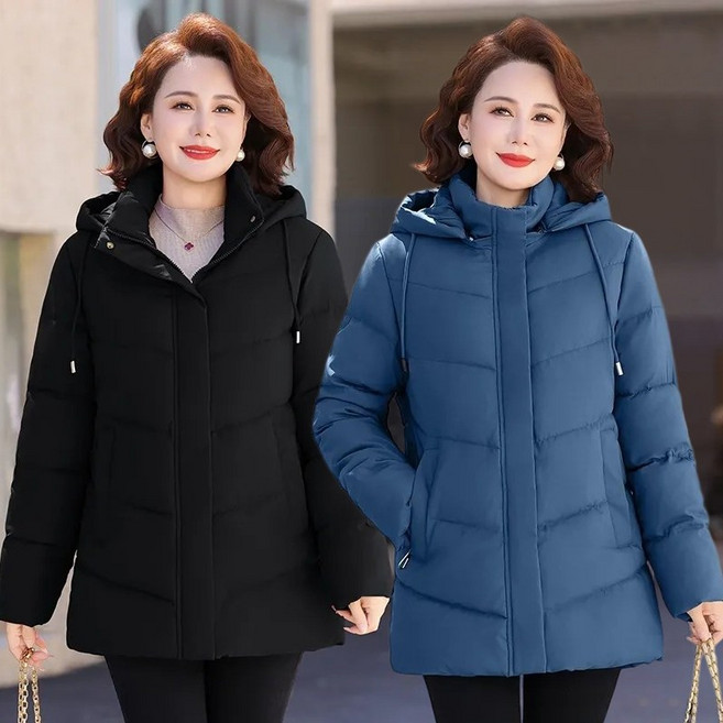 엄마옷 4060 여성패딩 겨울 두꺼운 후드패딩 빅사이즈여성의류 롱패딩 점퍼 따뜻한 코트