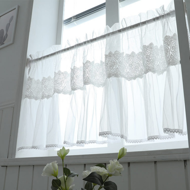 로맨틱 레이스 망사 바란스커튼 미니가리개커튼