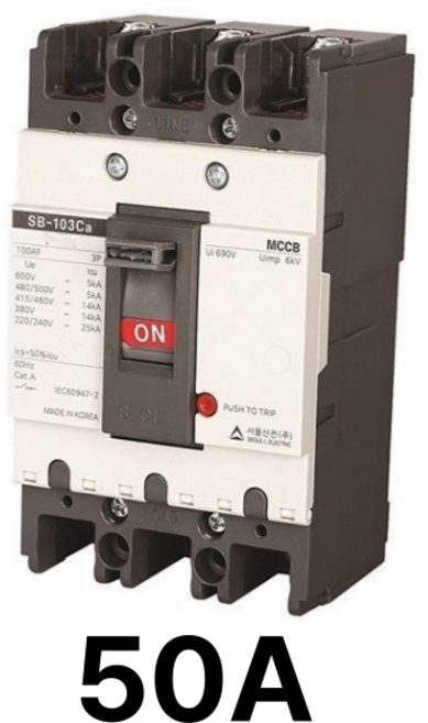 서울산전 산업용 배선차단기 SB-103Ca 50A 3P 3상, 1개