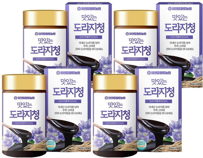 참앤들황토농원 맛있는 도라지청, 250g, 1개입, 4개
