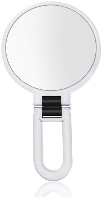 Cos-lume양면거울 확대 메이크업 화장 30배 탁상 마스카라 퍼플 1배 30배, 화이트 1배 30배