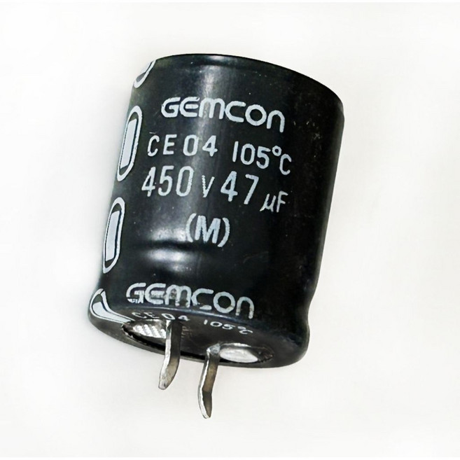 有極性立式電解電容器, 1個, 47uF 450V 22mmx27mm