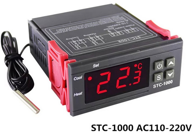 스마트 온도 조절기 LED 220V 디지털 릴레이 난방 12V 냉각 인큐베이터