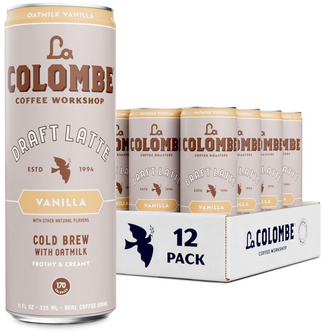 라콜롬브 오트밀크 바닐라 라떼 325ml 캔 12팩
