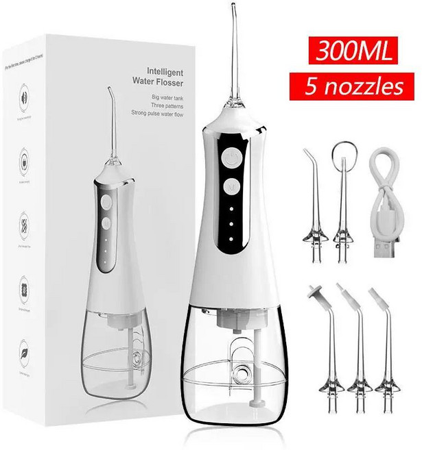 yulmubao 치아 구강세정기 세척기 아쿠아픽 물 물치실, L10 영어판-화이트, 기본 모델명/품번