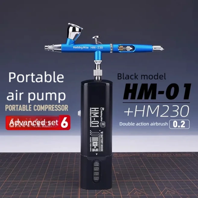 티에이치 DSPIAE PT-AB 마커랙이 포함된 무세척 에어브러시 세트 모델러 취미 DlY 도구 세트용 모델 페인팅, 21 01black and230 set