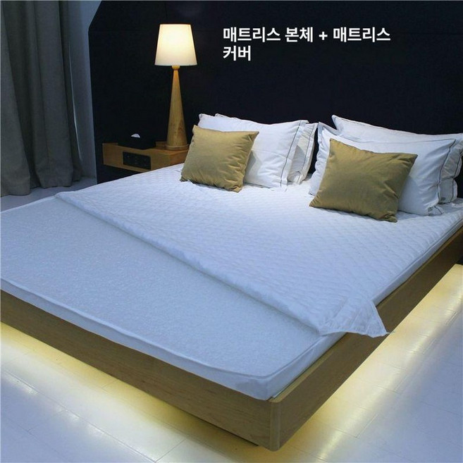 에어코일 매트리스 토퍼 원룸 킹 퀸사이즈 슈퍼 손님용 싱글 90x190x5cm, 1, 내장+외피