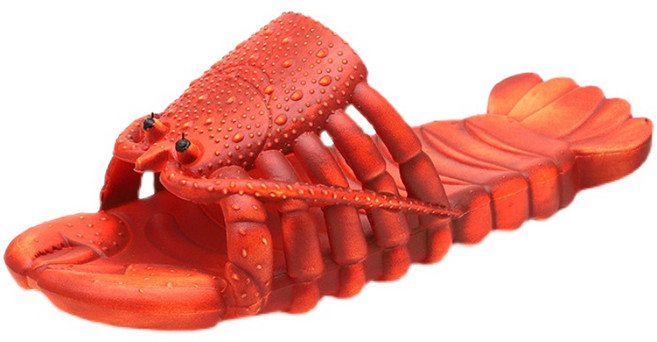 바다가재 슬리퍼 랍스터 상어 머메이드 남녀 커플 비치샌들 개성 패션 여름