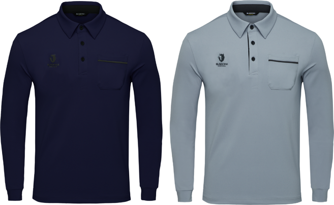 블랙야크 간절기 흡한속건 스트레치 활동성 베이직 포켓 카라 긴팔티