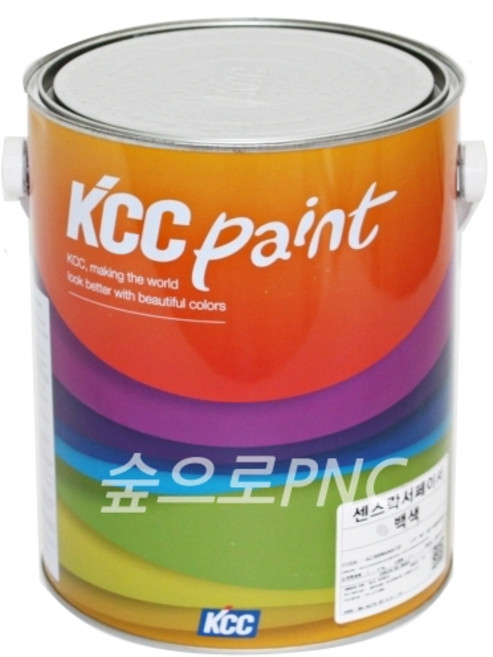 KCC 센스락 서페이서 4L 목재용 유색 중도 백색, 1개