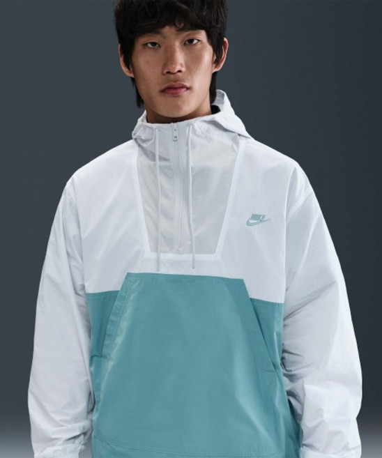 나이키 nike 클럽 마리나 아노락 재킷 M 화이트 데님 터콰이즈 포톤 더스트 HJ1958-100