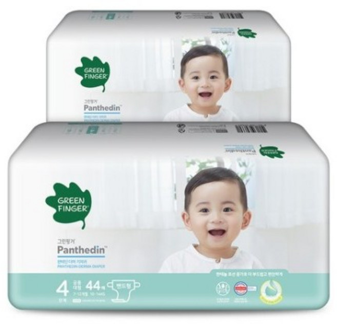 그린핑거 판테딘 더마 밴드형 기저귀 아동용 대형 4단계(10~14kg), 4단계, 44매