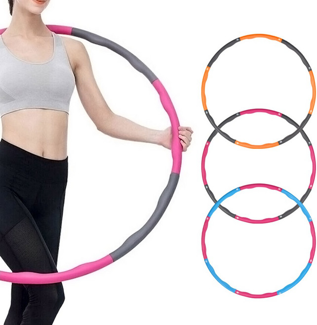 루아즈 조립식 다이어트 훌라후프, 1.2kg, 오렌지그레이, 1개