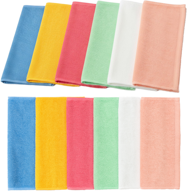 그린스토아 대나무 요술 행주 다회용, 12개, 랜덤색상