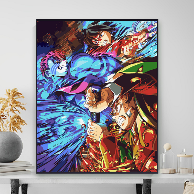 톰앤토미e DIY 아크릴 페인팅 그림 귀멸의 칼날 20종 40*50, 무한성03, 1개