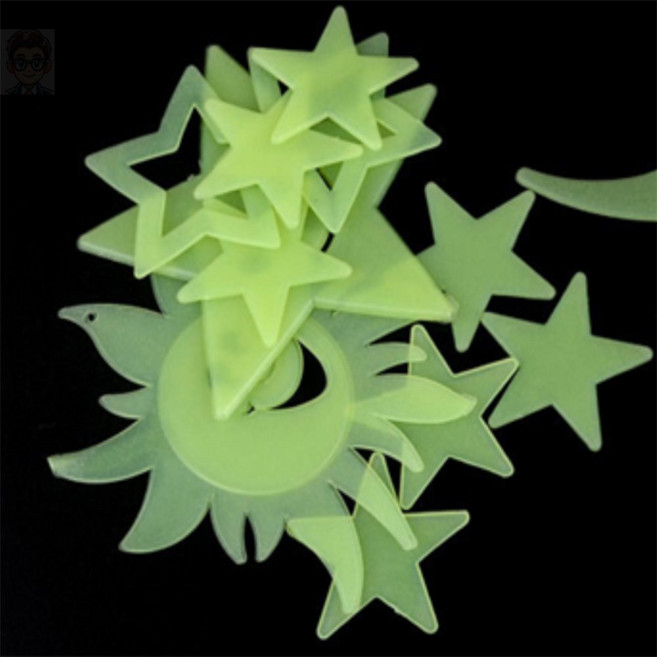 퀸스가든 야광별 스티커 6종 택1 야광별스티커, 별+달 11P