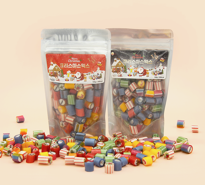 2025 캔디원 크리스마스 한정판 수제캔디 기간한정 크리스마스 팩 100g, 1개