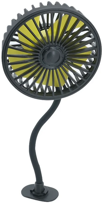 3단 카시트 백 쿨링 선풍기 USB 360 도 회전 에어 벤트 넥 쿨러 여름 자동차 액세서리, 01 Black