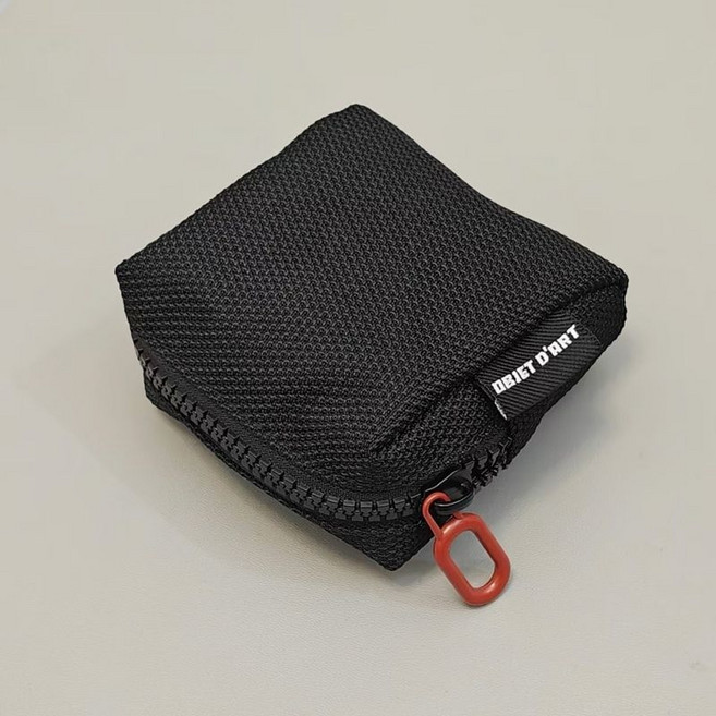 OBJET D'ART 迷你鑰匙包耳機包零錢包, 1個, 黑色