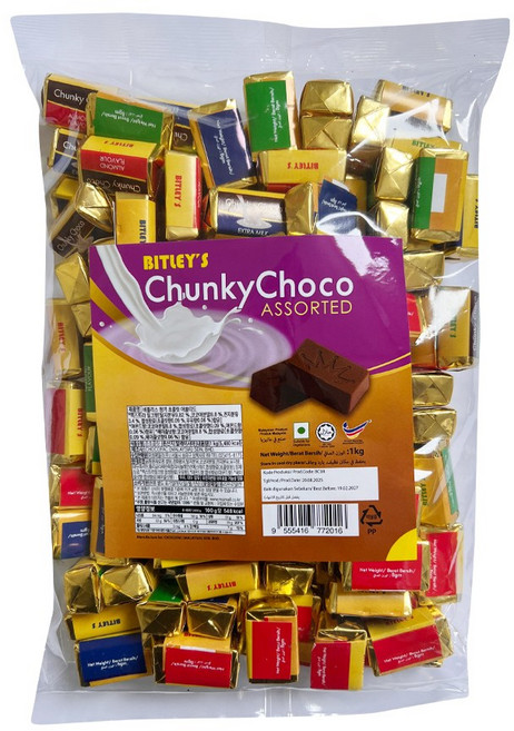 비틀리스 청키 어쏠티드 대용량 초콜릿, 1개, 1kg
