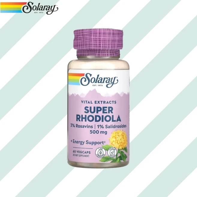 솔라레이 홍경천 아답토젠 Rhodiola 500mg 60캡슐, 1개 - 쿠팡