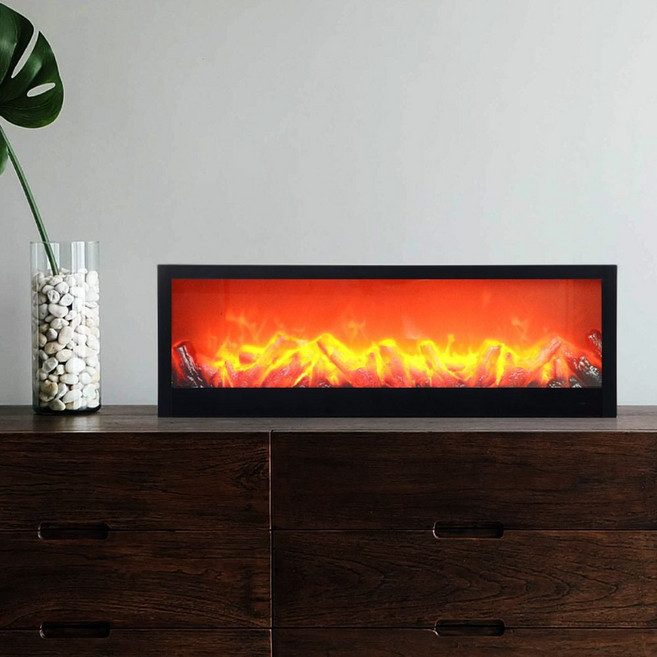 아트박스/혀니별 혼시티 벽난로 불멍 무드등, 없음