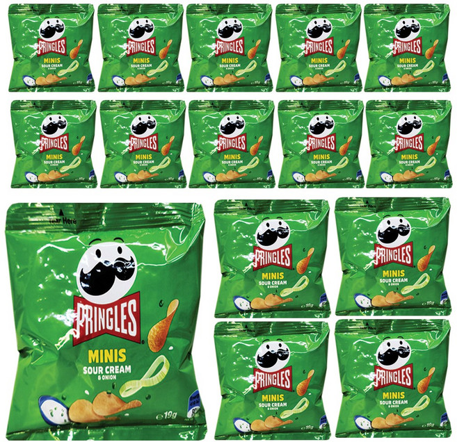 켈로그 프링글스 미니 양파 4p, 19g, 15개