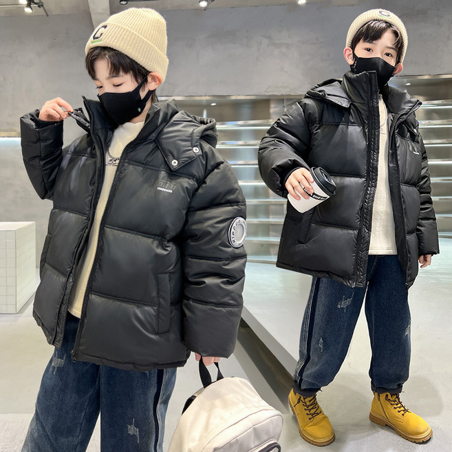 큐엘아리아 남아 겨울 경량 패딩 점퍼 초등 코트 초중생 후드 외투