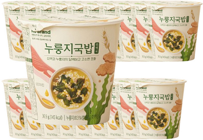 노브랜드 누룽지국밥 미역국, 20개, 36.9g